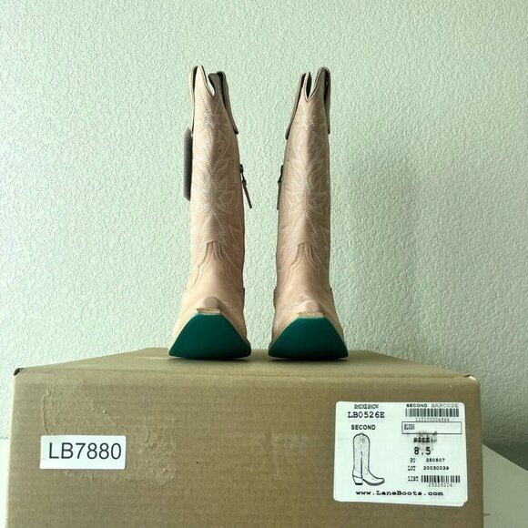 Lane SMOKESHOW Womens Cowboy Boots 8.5 Pink Leather Western Cowgirl Mid Calf - Picture 12 of 13